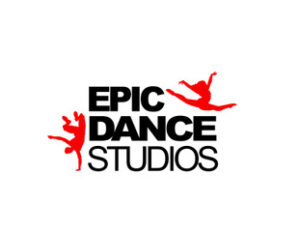 Epic Dance Studios logo - black and red